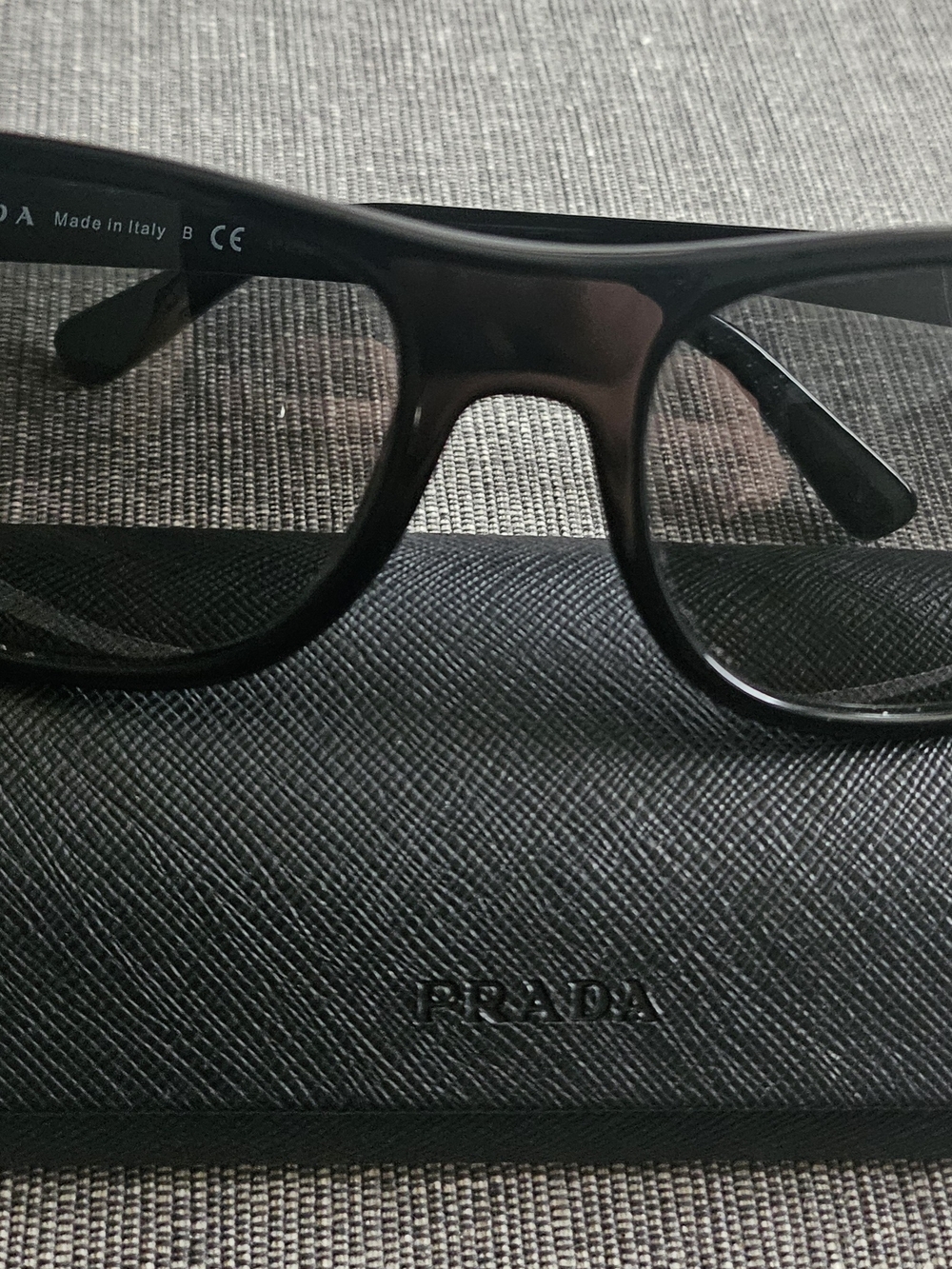 Prada SPR04X Black Logo Sunglasses With Matching Case